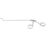 Frontal sinus recess giraffe forceps working length 170mm curved up 45° double-action 2.0mm horizontal cup jaws ring handle