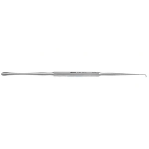 Gancho e Colher de Ouvido Gross 5 dupla extremidade colher 2.5mm x 13.0mm angulada 90º" gancho rombo 2.5mm hexagonal 12.5 cm (5.0)