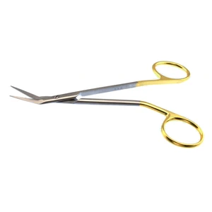 Guinta Surgical Scissors Angled 13.3 cm (5.2) TC (Gold Handle) – surgivalley (002211412)
