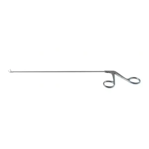 Pinzas cocodrilo laríngeo micro Kleinsasser, modelo original longitud de trabajo 230mm, muy delicadas curvadas arriba izquierda, mandíbulas triangulares fenestradas serradas mango de anillo – surgivalley (001212347)