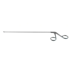 Kleinsasser micro laryngeal scissors, original model working length 230mm angled 45° blades sharp tips ring handle