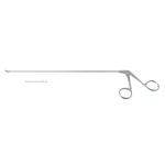 Kleinsasser micro laryngeal scissors, original model working length 230mm curved right blades sharp tips ring handle