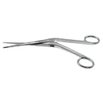 Tijeras nasales Knight 6 1/2" patrón estándar vástagos angulados hojas rectas puntas romas mango con anillos