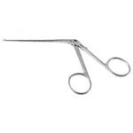 Mini McGee alligator ear forceps working length 70.0mm straight 3.5mm serrated jaws ring handle