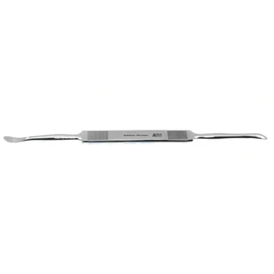 Elevador perióstico de Ohl 7" de doble extremo, curvo, con hojas roma de 6.0mm de ancho y afilada de 5.0mm de ancho, mango plano – surgivalley (002211687)