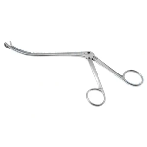 Ronis adenoid punch forceps 8 3/8" working length 120mm curved up size #1, triangular 8.0mm basket 7.0mm bite ring handle – surgivalley (001213506)