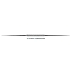 Faca de miringoplastia Tabb 6 1/4 hastes retas duplas pontas anguladas 90º e 115º 0.9mm x 1.0mm 10.0 cm (4")