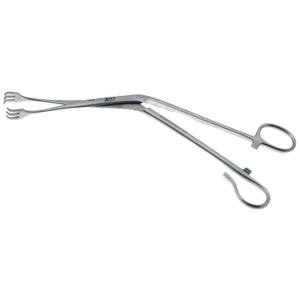 Tivnen-Tonsillenzange 7 7/8" Arbeitslänge 115.0mm, abgewinkelte Schäfte, 3x3 Zähne, offener Ringgriff – surgivalley (001212797)