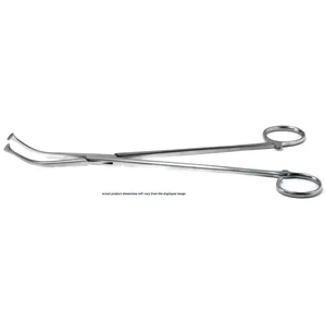 White tonsil forceps 7 slightly curved 8.0mm wide jaws, open ring handle – surgivalley (001213272)