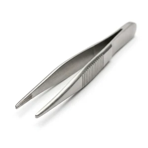 耳科镊子 工作长度5又1/4英寸 71.0mm 精细直头 0.75mm杯状钳口 环形手柄 – surgivalley (001213250)