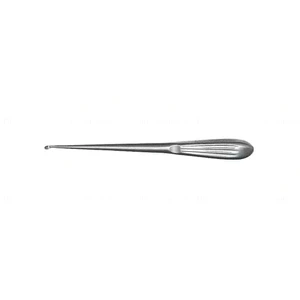 Brun (Spratt) bone curette 9 angled size #0, oval cup, brun handle – surgivalley (008211123)