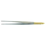 Cushing-Verbandpinzette 7" zart, gerade, gezahnte TC-Backen, halbspitze Dissektionsenden, flacher Griff