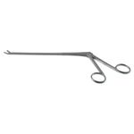 Pinza gubia Cushing IVD 9 1/2", longitud de trabajo 180mm, delicada, curvada hacia arriba, mandíbulas de copa de 1.5mm x 10.0mm, mango de anillas