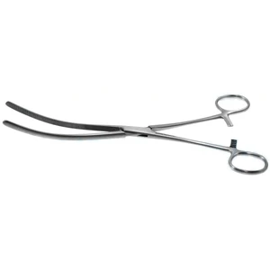Doyen intestinal forceps 9 curved serrated jaws ring handle – surgivalley (001211850)