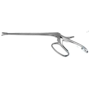 Pinza gubia IVD Ferris-Smith 9 1/2" longitud de trabajo 180mm curvada hacia abajo 3.0mm x 10.0mm mandíbulas de copa mango de agarre digital – surgivalley (066210136)