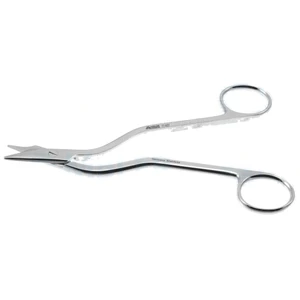 Heath suture scissors curved shanks straight blades blunt tips ring handle – surgivalley (002211759)