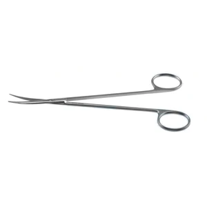 Jameson scissors 7 curved Superior-Cut blades micro serrated lower blade blunt tips, frosted ring handle – surgivalley (002211539)