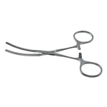 Pinzas intestinales Kocher 5 1/2" delicadas mandíbulas curvadas mango anular