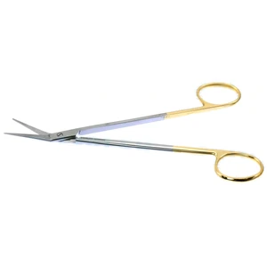 Locklin Surgical Scissors Angled 15.9 cm (6.3) TC (Gold Handle) – surgivalley (002211388)