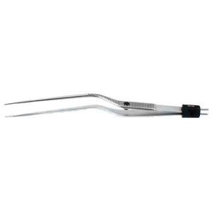 Malis型双极镊子 7 1/2" 工作长度 3 1/8" 带止动器弯头柄 1.0mm宽防粘尖端 扁平手柄 – surgivalley (001213332)