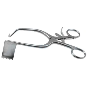 Markham-Meyerding self-retaining hemilaminextomy rectractor 6 3/4 2 1/2x 1wide blade on left side single hook on right side ring handle with ratchet – surgivalley (005212556)