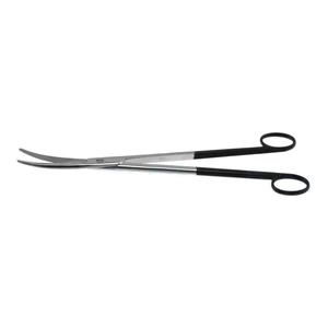 Mayo dissekeringsaks 11" buet Superior-Cut fasethuggede klinger mikrotakkede underklinge stumppe spidser sort ringgreb – surgivalley (002211585)
