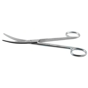 Mayo-dissektionssakse 6 3/4" med buede affasede klinger, stumpe spidser og ringhåndtag – surgivalley (002211027)
