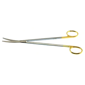 Metzenbaum dissecting scissors 8 curved TC blades blunt tips ring handle
