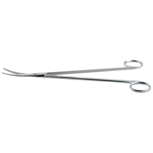 Metzenbaum dissecting scissors 9 delicate curved blades blunt tips ring handle
