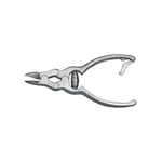 Mycotic nail nipper 6 double-action straight edge, barrel spring, grooved handle
