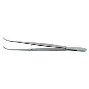 Semkin tissue forceps 5 curved 1x2 teeth flat handle – surgivalley (001212118)