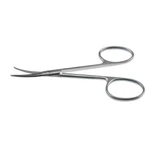 Tijeras para retirar suturas Spencer de 3 1/2", hojas curvas delicadas, hoja exterior dentada y mango de anillas