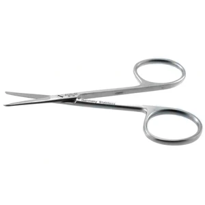 Tijeras de sutura Spencer 3 1/2" hojas rectas delicadas, hoja exterior dentada mango de anillas