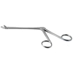 Pinza gubia IVD Spurling, longitud de trabajo 7 1/2", 125mm, curvada hacia arriba, mandíbulas en copa de 4.0mm x 10.0mm, mango de anillas