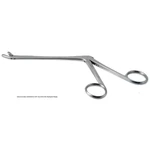 Rongeur IVD Spurling de 8 1/2", longitud de trabajo 150mm, curvado hacia arriba, mandíbulas de copa de 4.0mm x 10.0mm, mango de anillas