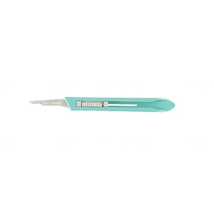 Stainless steel surgical safety blades, #15 blade size packaged individually sterile disposable box of 10