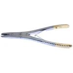 Pinça extratora de fios 7", ação dupla, mandíbulas serrilhadas TC com 2.0mm de largura