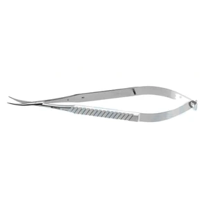Tijeras microquirúrgicas de disección Adventitia de 6" con hojas curvas de 15.0mm, puntas afiladas y mango plano de 8.0mm de ancho – surgivalley (002211691)