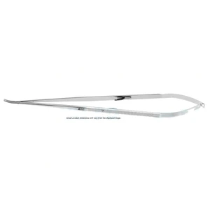 Porta-agulha Castroviejo Curvo 25.0 cm (10") TC (Cabo Dourado)