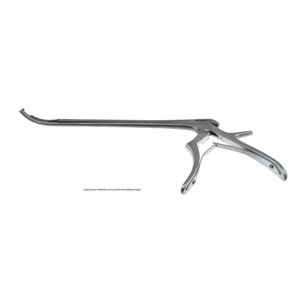 Foraminotomy rongeur working length 200mm curved left shaft angled up 40° 5.0mm bite small handle – surgivalley (011211067)