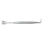 Retractor de rastrillo para lifting facial (Ritidectomía) Freeman de 7" con 4 púas afiladas descentradas, hoja de 22.0mm de ancho y mango plano