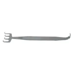 Retractor de rastrillo para lifting facial (Ritidectomía) Freeman de 7" con 4 púas afiladas descentradas, hoja de 38.0mm de ancho y mango plano