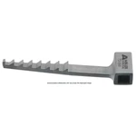 McCulloch-type microdiscectomy retractor muscle blade, multi-toothed pattern 2.0cm blade titanium