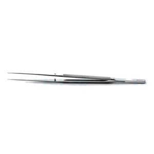 Microsurgical forceps 9 straight 1.0mm TC dusted micro-ring tips without tying platform lightweight round handle – surgivalley (001212337)