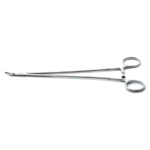 Microsurgical Needle Holder Curved 25.0 cm (10") TC (Gold Handle) – surgivalley (003050097)