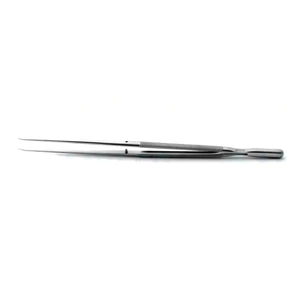 显微外科组织镊 10" 弯曲 1.0mm TC 喷砂尖端 带打结平台 圆形配重手柄 – surgivalley (001213149)