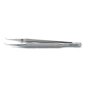 Microsurgical Tissue Forceps 1x2 Teeth Curved 12.0 cm (4.7) – surgivalley (001212576)