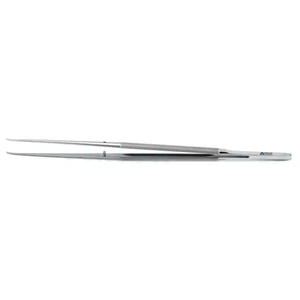 Microsurgical tissue forceps 9 delicate curved 1.0mm TC dusted tips with tying platform round handle – surgivalley (001212478)