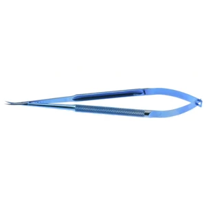 R-Style microsurgical scissors 7 curved blades round handle titanium – surgivalley (002211413)