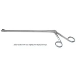 Pinza gubia IVD Schlesinger longitud de trabajo 125mm recta 3.0mm x 10.0mm con mordazas de copa dentadas y mango de anillas